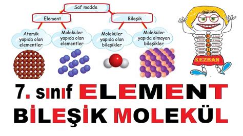 element bileşik molekül arasındaki farklar